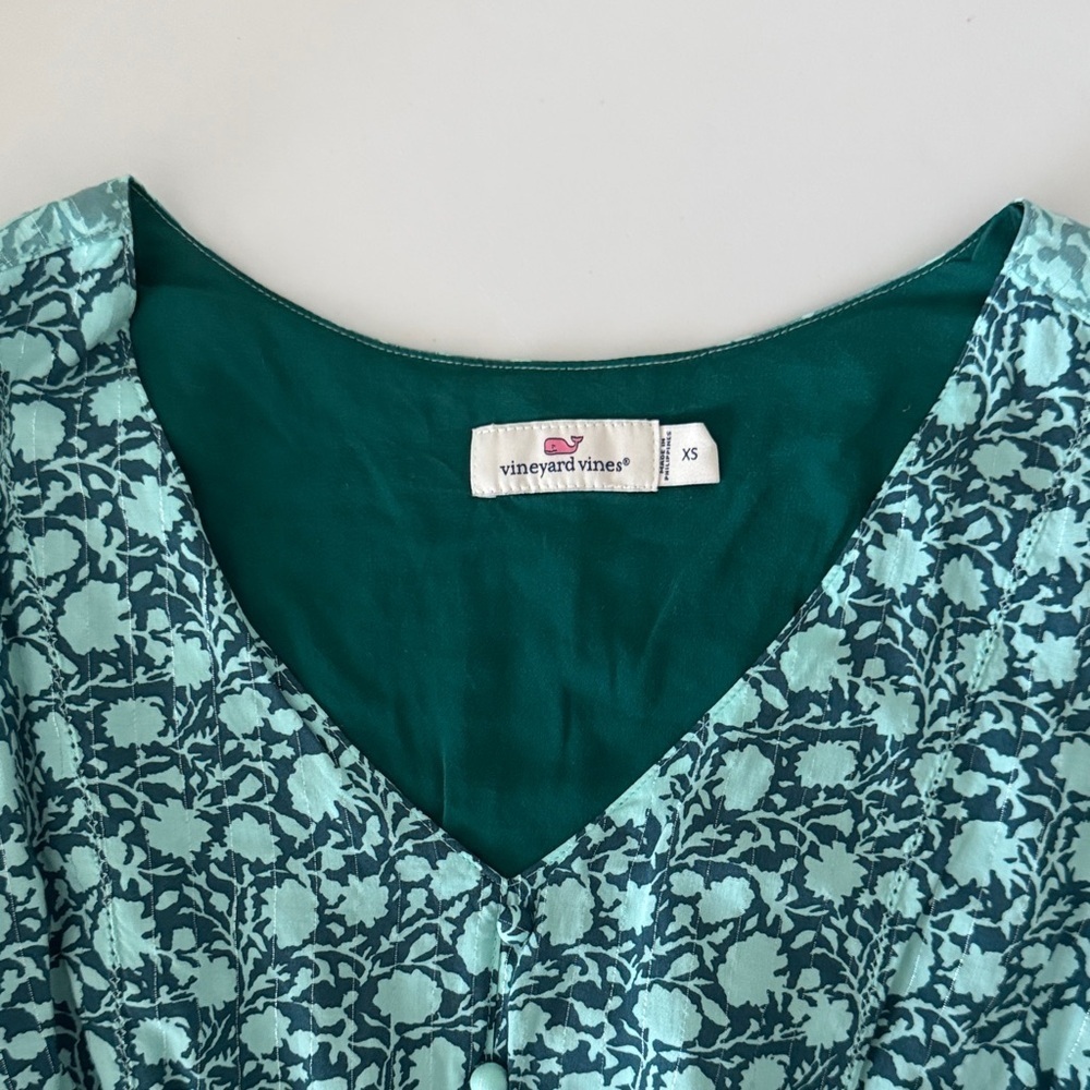 Vineyard Vines Teal Long Sleeve Dress - Picture 11 of 12